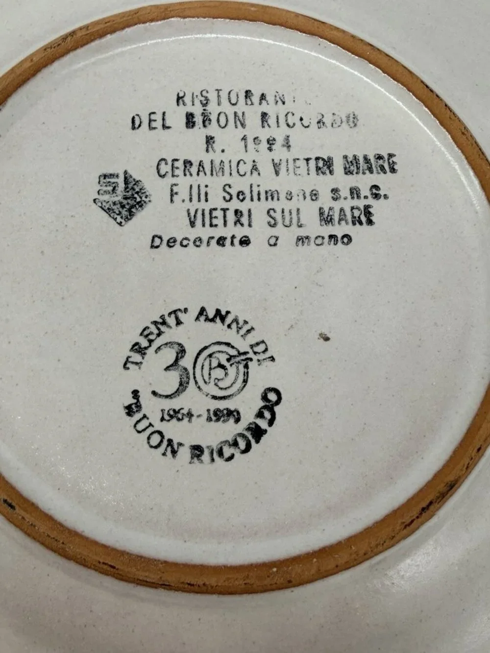 Vietri Sul Mare Ceramics Solimene Buon Ricordo Hong Kong Lobster Spaghetti Plate